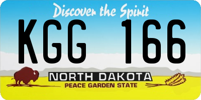 ND license plate KGG166