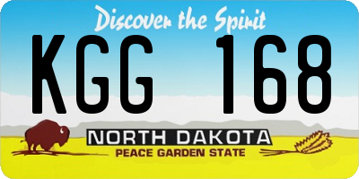 ND license plate KGG168