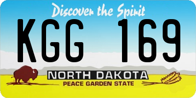 ND license plate KGG169
