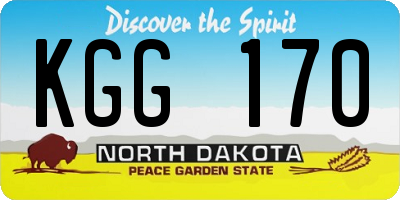 ND license plate KGG170