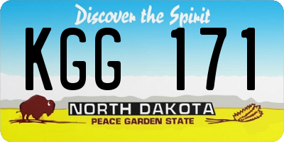 ND license plate KGG171