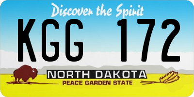 ND license plate KGG172