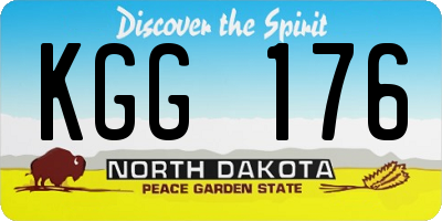ND license plate KGG176
