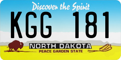 ND license plate KGG181