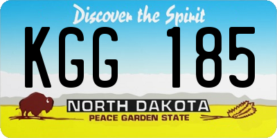 ND license plate KGG185