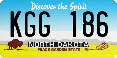 ND license plate KGG186