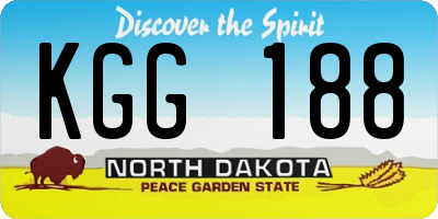 ND license plate KGG188