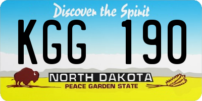 ND license plate KGG190