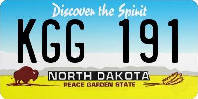 ND license plate KGG191