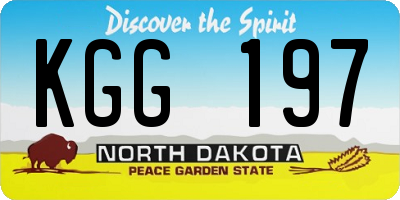 ND license plate KGG197