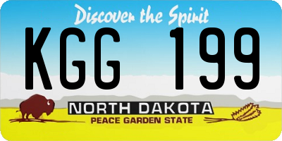ND license plate KGG199