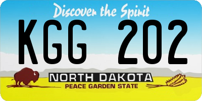 ND license plate KGG202