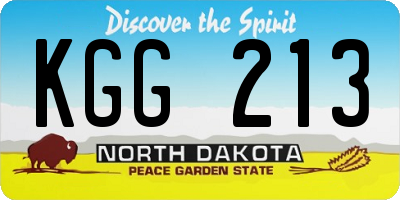 ND license plate KGG213