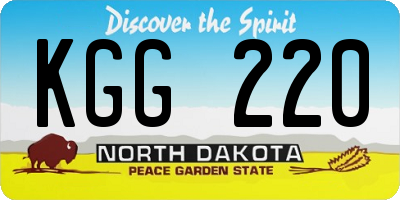 ND license plate KGG220