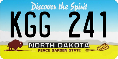 ND license plate KGG241