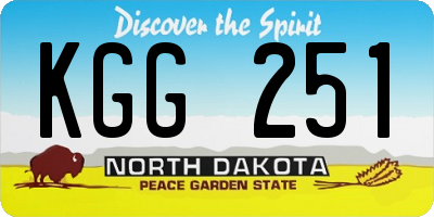 ND license plate KGG251