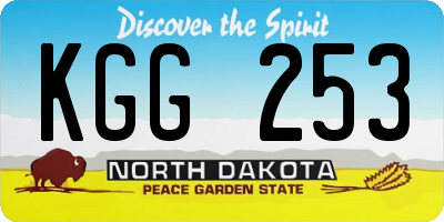ND license plate KGG253