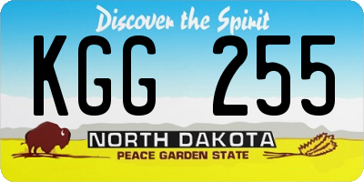 ND license plate KGG255