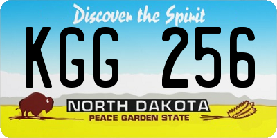 ND license plate KGG256