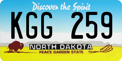 ND license plate KGG259