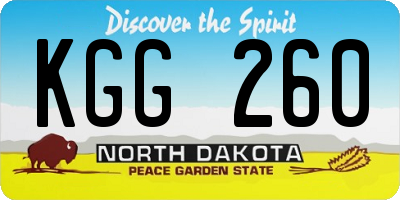 ND license plate KGG260