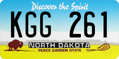 ND license plate KGG261