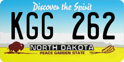 ND license plate KGG262