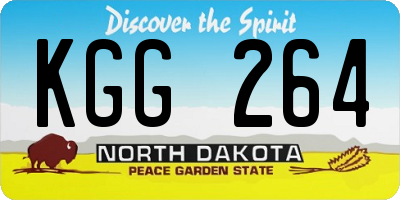 ND license plate KGG264