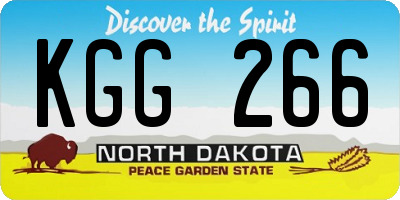 ND license plate KGG266