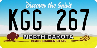 ND license plate KGG267
