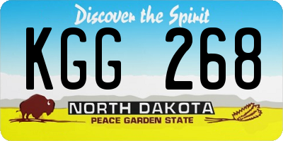 ND license plate KGG268