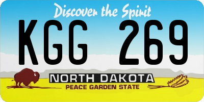 ND license plate KGG269