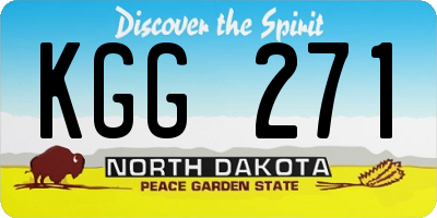 ND license plate KGG271