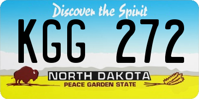 ND license plate KGG272