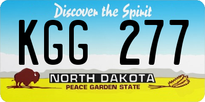 ND license plate KGG277