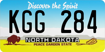 ND license plate KGG284