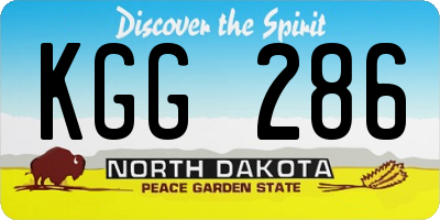 ND license plate KGG286