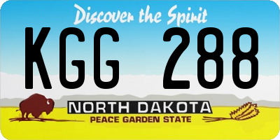 ND license plate KGG288