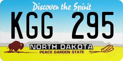 ND license plate KGG295