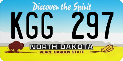 ND license plate KGG297