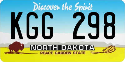 ND license plate KGG298