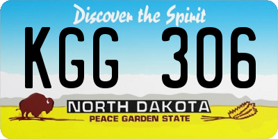 ND license plate KGG306