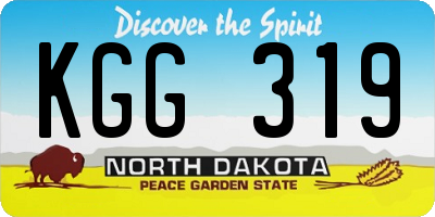ND license plate KGG319