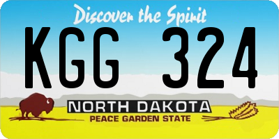 ND license plate KGG324