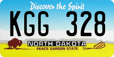 ND license plate KGG328