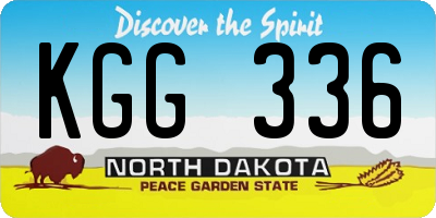 ND license plate KGG336