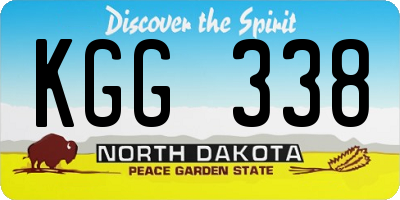 ND license plate KGG338
