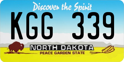 ND license plate KGG339