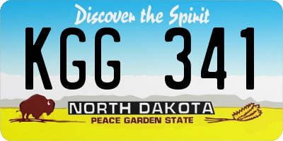 ND license plate KGG341