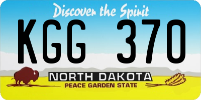 ND license plate KGG370